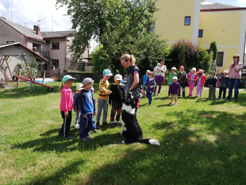 Fotogalerie MŠ Červená Hora - Agility v MŠ Červená Hora s p. Řehákovou -září, foto 3/6