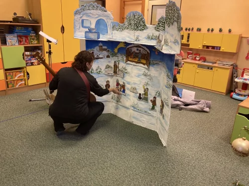 Fotogalerie MŠ Červená Hora - Vánoční představení - Sněhulák Zlobílek a Cesta do Betléma, foto 3/10