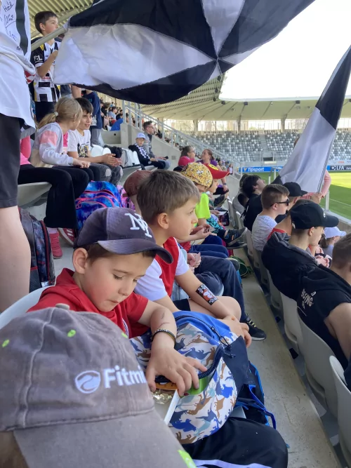 Fotogalerie MŠ Červená Hora - Výlet na fotbal do Hradce Králové Malšovická aréna, foto 5/11
