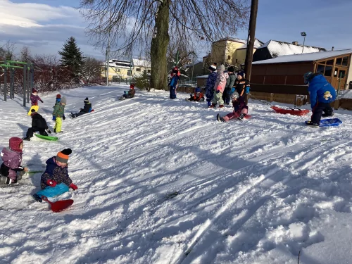 Fotogalerie MŠ Červená Hora - Sáňkování, foto 8/10