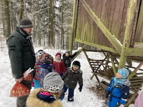 Fotogalerie MŠ Červená Hora - Výlet do krmelce s myslivcem, foto 3/7