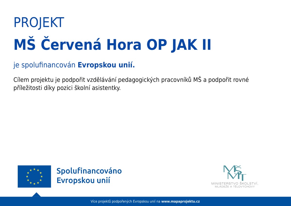 Evropská unie - podpora vzdělávání pedagogických pracovníků MŠ